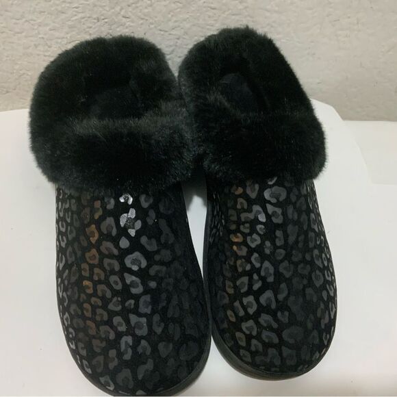 Isotoner black animal print Slippers XL (9.5-10) - Picture 7 of 10